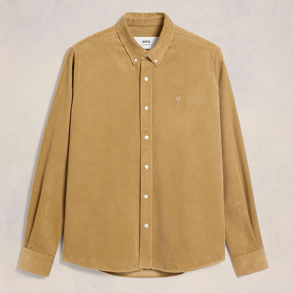 AMI Paris Cotton-Corduroy Classic Fit Shirt - S